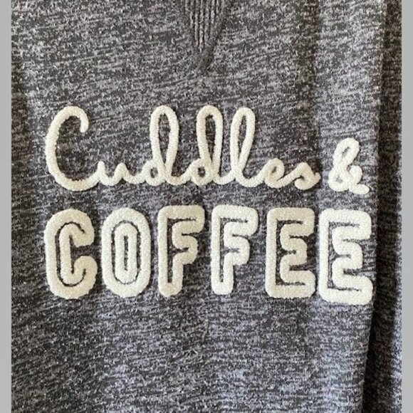 Grey "Cuddles & Coffee" Long Sleeve Lounge Top - Picture 2 of 3